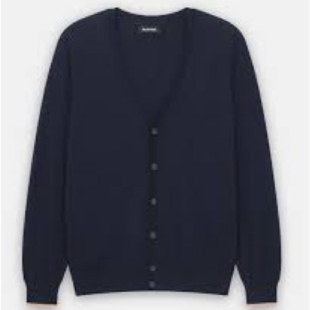NAADAM men’s Cashmere Navy Blue Cardigan Sweater Large